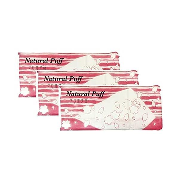 100％木材パルプを使用パフの表面に「エンボス加工」