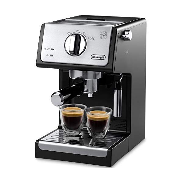 De'Longhi デロンギ エスプレッソメーカー ECP3220J-BK カプチーノ ラテアート エスプレッソマシン ロングカップ対応12cmまで 簡単メンテナンス イン