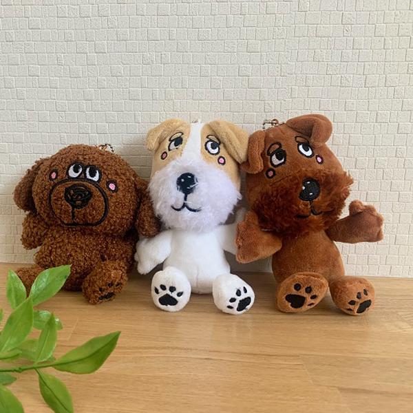 ThreeBオリジナル】 ぬいぐるみキーホルダー テリア プードル