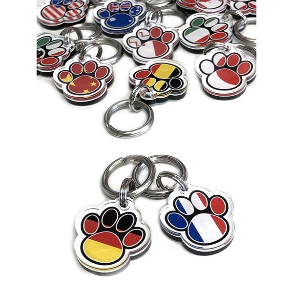 Qrコード迷子札 クックサーチ Cook Search 足跡 国旗シリーズ クークチュール 全15色 日本初の画期的な特許システム 個人情報保護 Cooksearch 01 ペット用品の店threeb スリービー 通販 Yahoo ショッピング