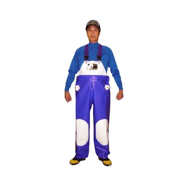 水産用合羽 プリマU 胸付ズボン ズボンのみ ブルー／白 お取り寄せ