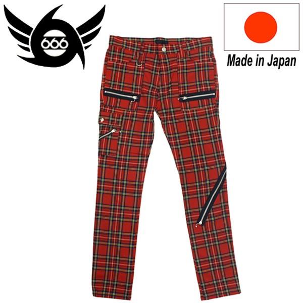 666 ORIGINAL Army Zip Jeans (アーミージップジーンズ) レッド