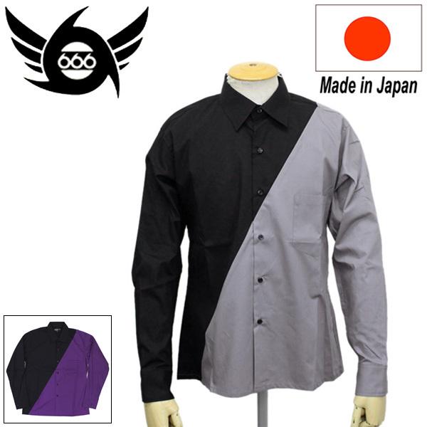 666 ORIGINAL 1977 スラントライン 2トーン シャツ L/S 長袖 SOS0060 