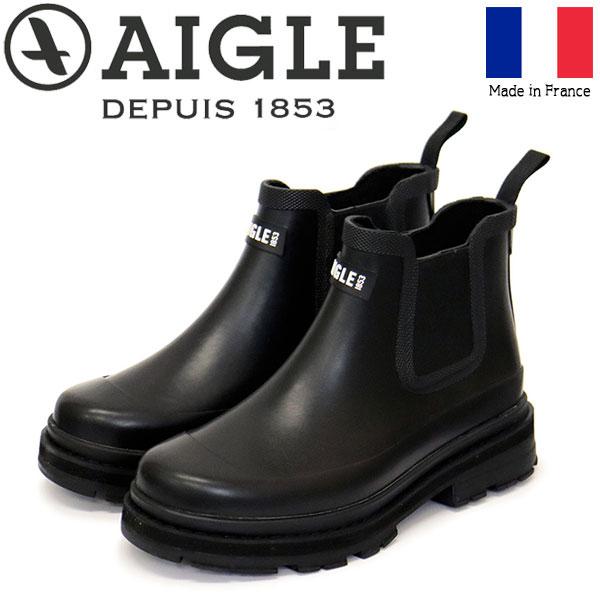 sale セール AIGLE (エーグル) ZZFNA08 SOFT RAIN ソフトレイン サイドゴアラバーブーツ レディース 007 NOIR AGL037