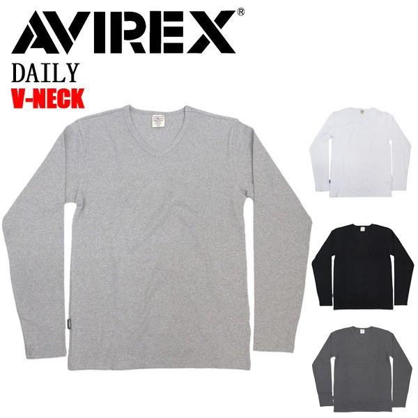 AVIREX (�A���B���b�N�X) DAILY TRECO V-NECK L/S T-SHIRT �f�C���[ �e���R V�l�b�N ���� T�V���c �S4�F