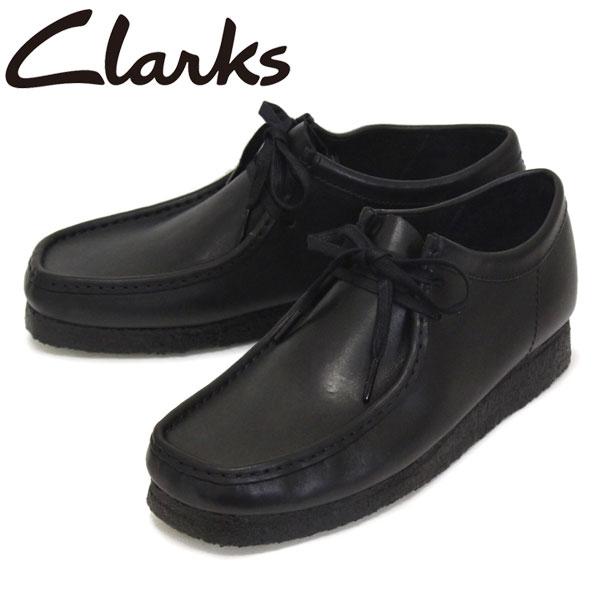 Clarks (N[NX) 26155514 Wallabee r[ YV[Y Black Leather CL026
