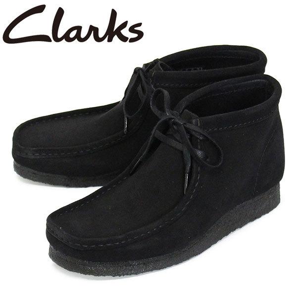 Clarks (N[NX) 26155517 Wallabee Boot r[u[c Y U[u[c Black Suede CL041