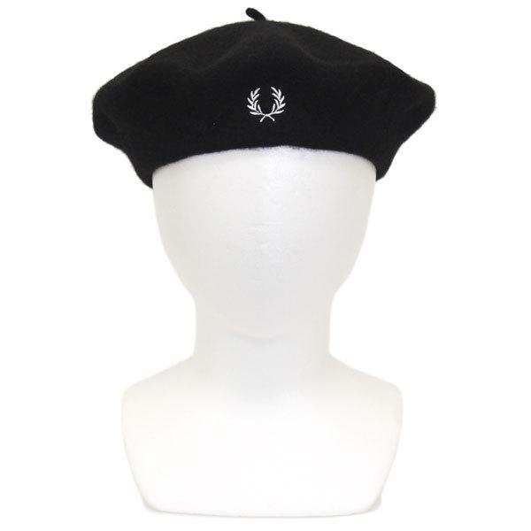 FRED PERRY (フレッドペリー) HW7646 BERET ベレー帽 102 BLACK FRED PERRY (フレッドペリー) HW7646 BERET ベレー帽 102 BLACK