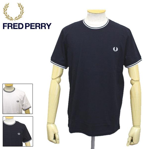 FRED PERRY (�t���b�h�y���[) M1588 TWIN TIPPED T-SHIRT �e�B�b�v���C�� �N���[�l�b�NT�V���c �S3�F FP439