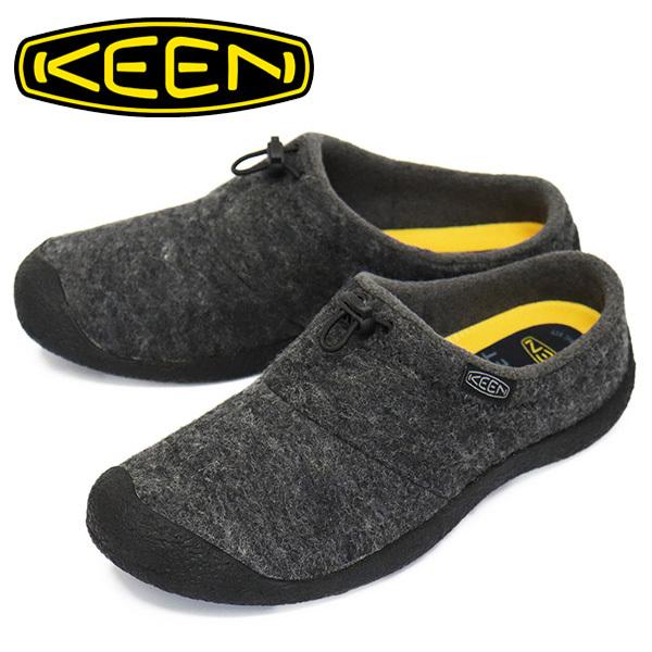 KEEN (L[) 1025550 Men's HOWSER III SLIDE nEU[ X[ XCh bNXV[Y CHARCOAL GREY FELTxBLACK KN583