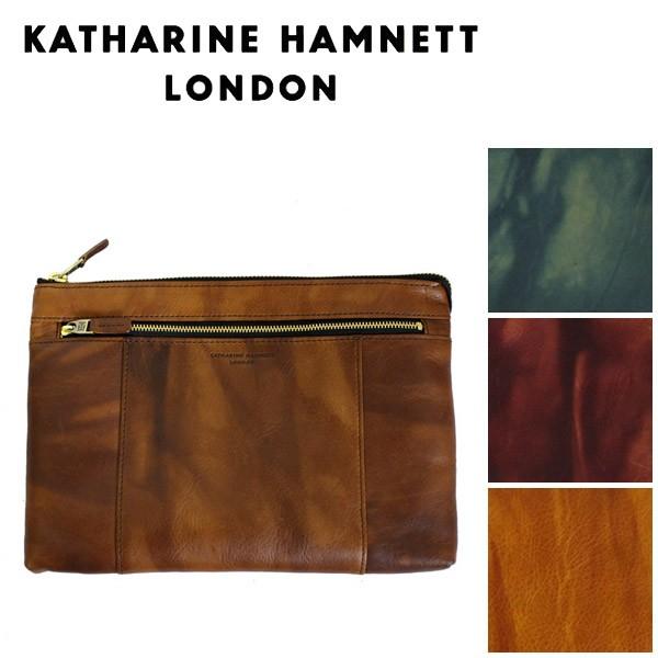 希少 美品 キャサリンハムネット ロンドン クラッチバッグ ブラック 黒 KATHARINE HAMNETT sale セール LONDON (キャサリンハムネット