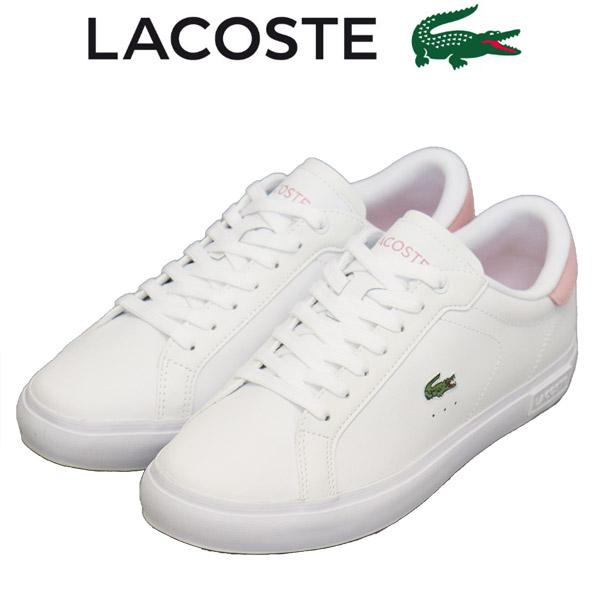 LACOSTE (ラコステ) WMS 48SFA0001 POWER COURT パワーコート 224 1 SFA レディース レザースニーカー 1Y9 WHTxLT PNK LC373