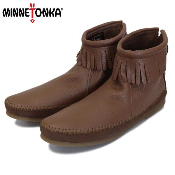 sale �Z�[�� MINNETONKA(�~�l�g���J) 1975 Deerskin Back Zip Boot(�f�B�A�X�L���o�b�N�W�b�v�u�[�c) #288X CARAMEL ���f�B�[�X MT414