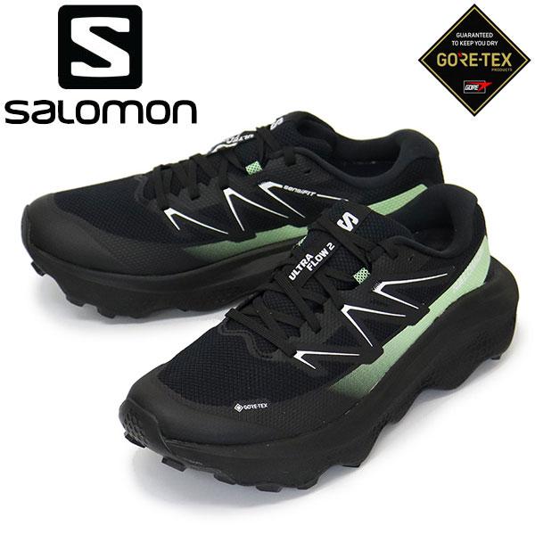 Salomon (サロモン) L47981400 ULTRA FLOW 2 GORE-TEX 男性用トレイルランニングシューズ Black / Black / Patina Green SL085