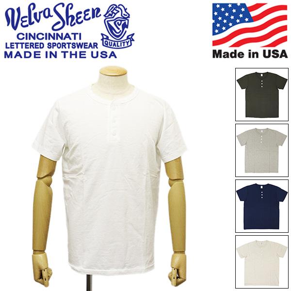 sale セール Velva Sheen (ベルバシーン) 161007 SS HENLEY TEE ヘンリーネック 半袖Tシャツ アメリカ製 全5色 VLVS017