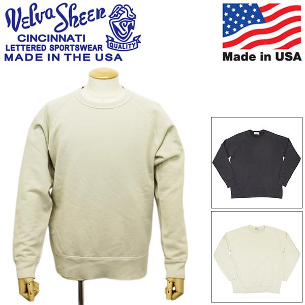 Velva Sheen (ベルバシーン) 161514 8oz C/N FREEDOM SLEEVE フリーダムスリーブ クルーネック スウェットシャツ アメリカ製 全3色 VLVS019