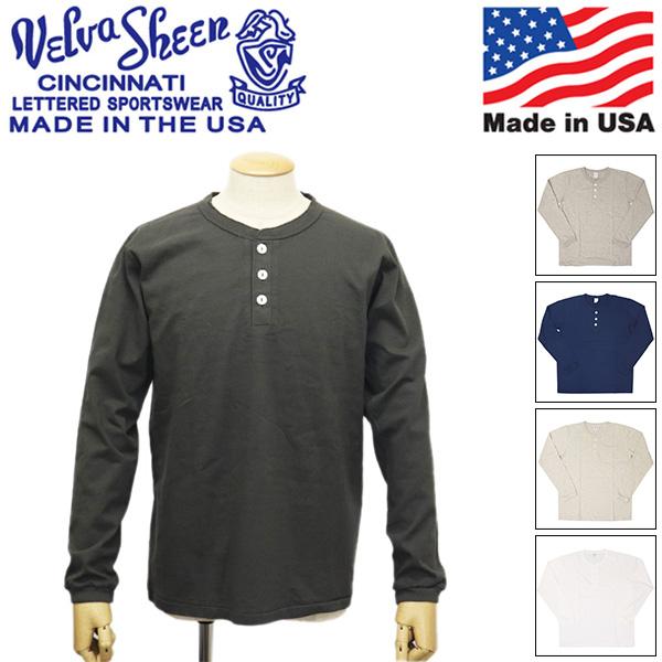sale セール Velva Sheen (ベルバシーン) 161644 TUBULER LS HENLEY NECK TEE ロングスリーブヘンリーネック Tシャツ アメリカ製 全5色 VLVS016