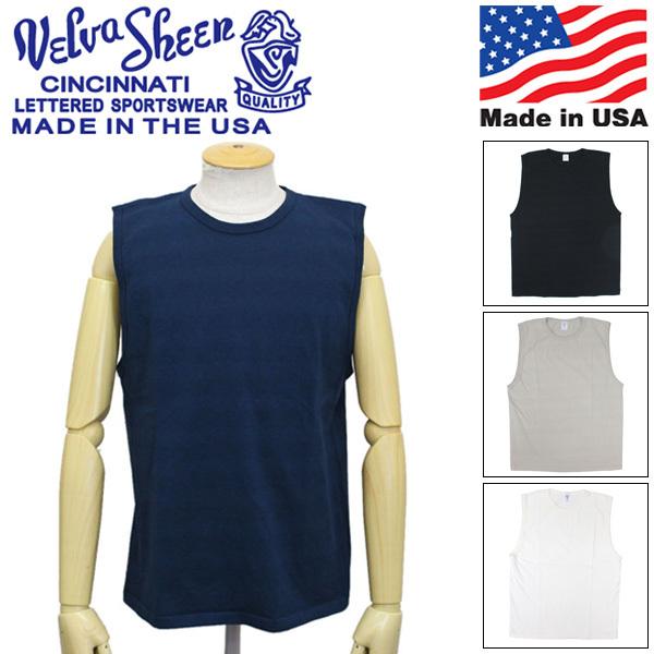 Velva Sheen (ベルバシーン) 162101H No Sleeve Tee  反応染 ノースリーブ Tシャツ アメリカ製 VLVS012 全4色
