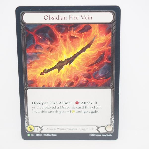 その他 Flesh and Blood fab Obsidian Fire Vein FLESH AND BLOOD Obsidian Fire Vein P EN GEM005 Cold Foil