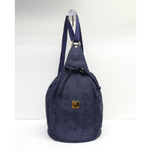 MCM ヴィセトス 巾着 リュック ネイビー BAG 鞄 △WB1040 【公式通販】