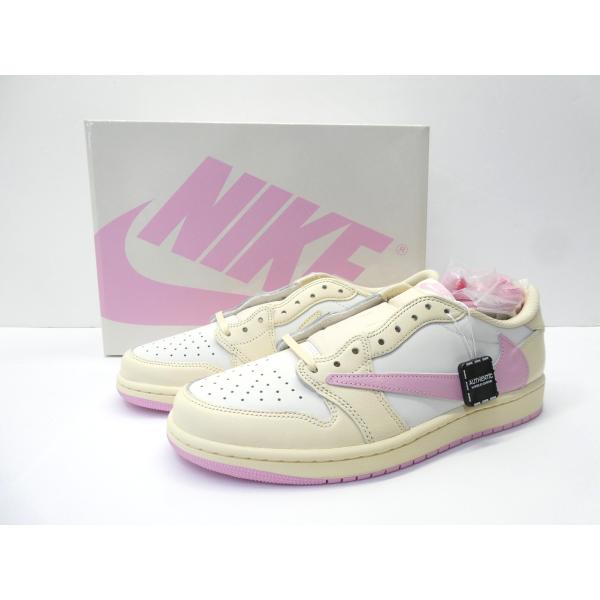 未使用 ナイキ NIKE × Travis Scott AIR JORDAN 1 LOW OG SP Muslin / Shy Pink IQ7604-100 size:28.0cm スニーカー 靴 △WT5261
