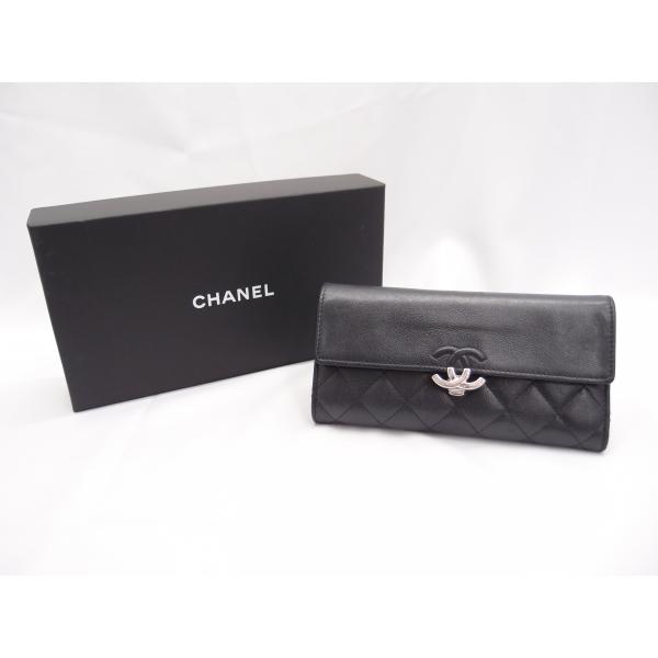 CHANEL シャネル マトラッセ フラップウォレット ハーフココ 長 CHANEL シャネル マトラッセ フラップウォレット ハーフココ 長