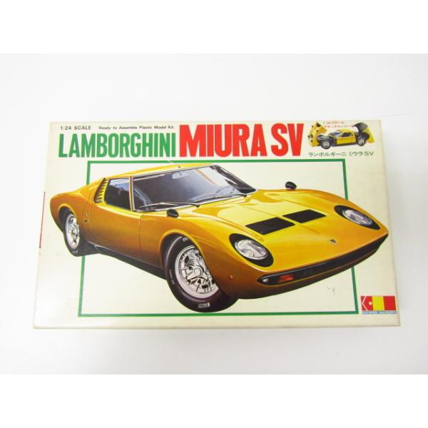 ランボルギーニミウラ　プラモデル完成品　1/24 グンゼ産業 1/24 ランボルギーニ ミウラ SV プラモデル 未組立品