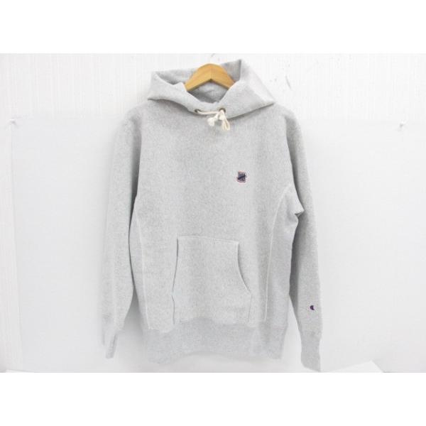 美品 UNDEFEATED アンディフィーテッド Champion チャンピオン RW PULLOVER HOOD プルオーバー パーカー  C8-N148 SIZE:M