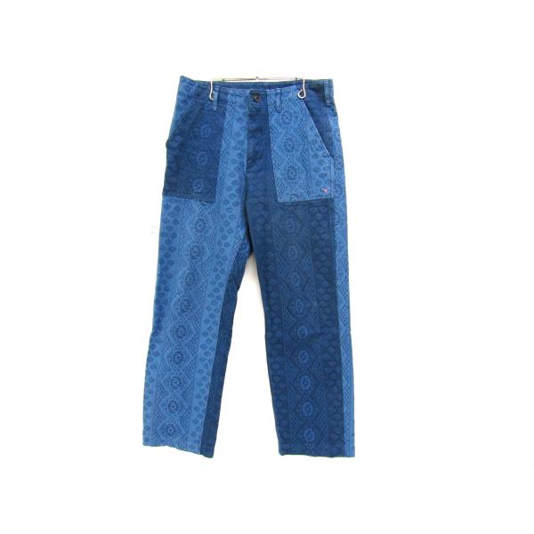 TUITACI 朔 ツイタチ 23AW 総柄 パンツ ズボン ボトム ブルー系 T23AW