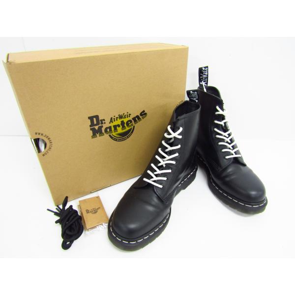 靴 Dr. Martens 1460WS 1460 ジップ ベックス ホワイトステッチ 8 ホール ブーツ