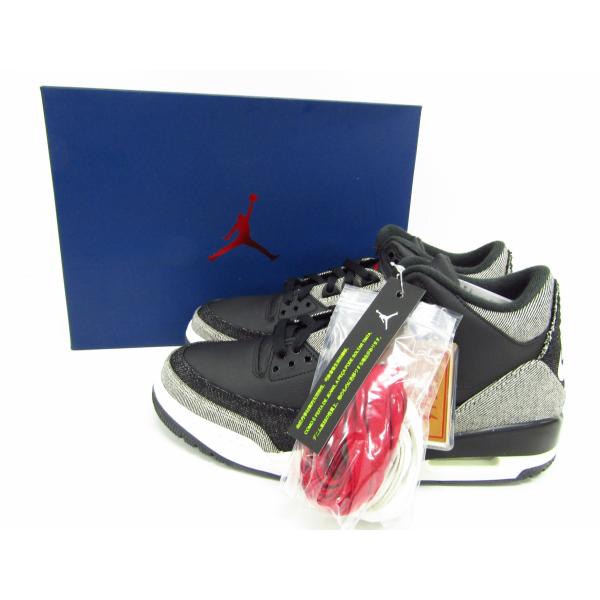 Levi's×NIKE リーバイス×ナイキ AIR JORDAN 3 RTR LSC BLK SP IR0914-400 Black and White (LEVI'S Tab) サイズ：27.5cm★SH8468