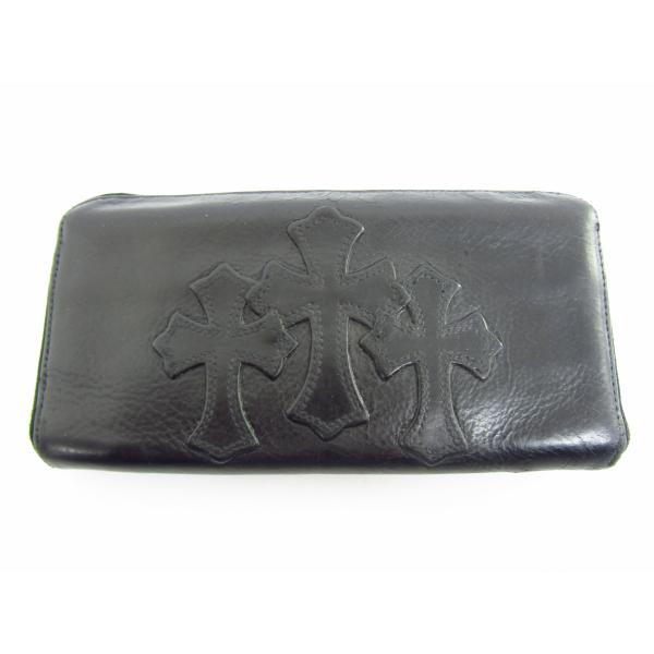 最安値　正規品　クロムハーツ 3セメタリークロスパッチ レックウォレット CHROME HEARTS（クロムハーツ） REC Fジップ 3セメタリークロスパッチ