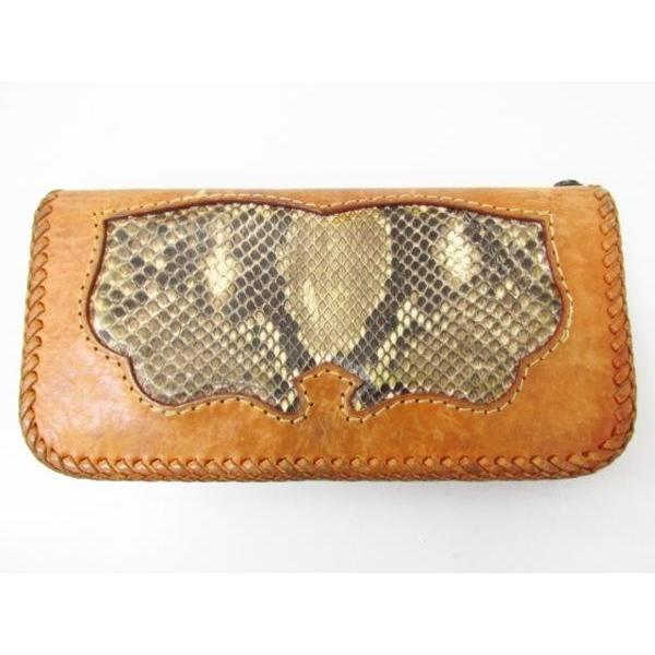 革製品 財布 蛇革ヘビ革レザー2つ折り長財布本体 小銭入れあり 中古 Buyee Buyee 提供一站式最全面最專業現地yahoo Japan拍賣代bid代拍代購服務