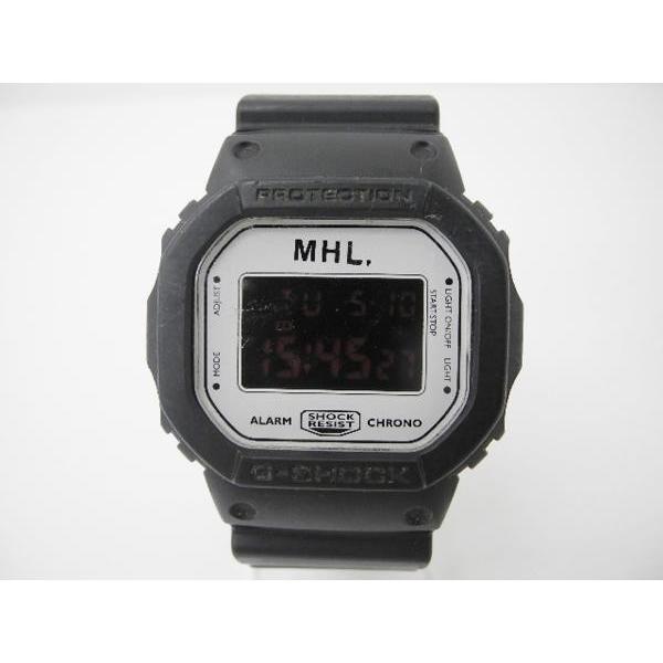 腕時計》 G-SHOCK×MHL DW-5600 別注コラボ 腕時計 ブラック/黒 【中古