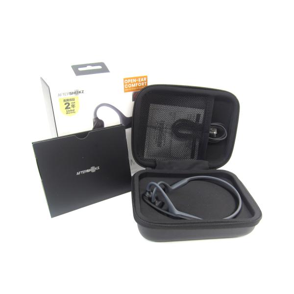 【美品•有能マイク付】骨伝導イヤホン　AfterShokz OPENCOMM・黒 AfterShokz OpenComm 骨伝導 イヤホン マイク付き ∠UK1493
