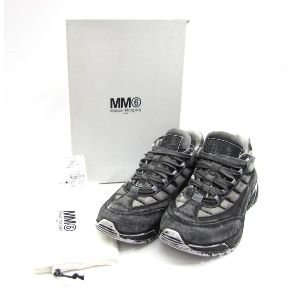 MM6 MAISON MARGIELA レザースニーカー スタッズ付 ダメージ加工 22mm650007.jpg