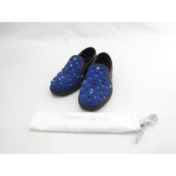 スリッポン　ジミーチュウ　サイズ39 JIMMY CHOO ジミーチュウ ローカットスニーカー スリッポン スタッズ