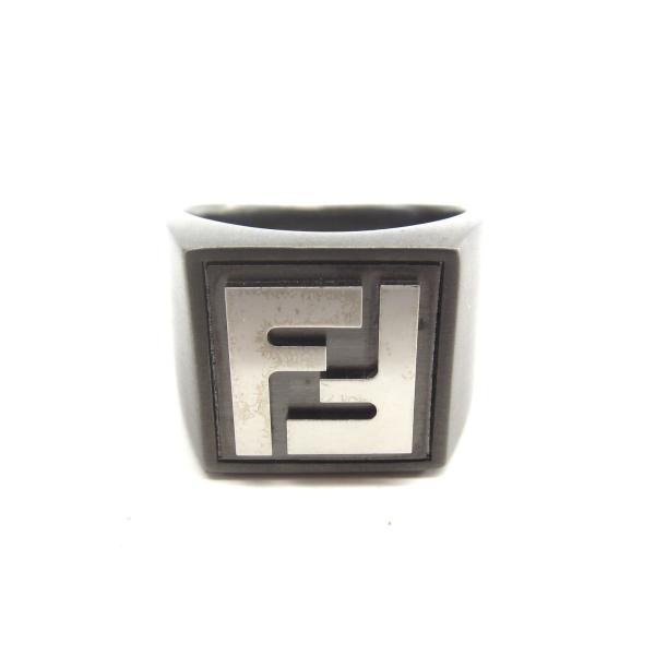 FENDI（フェンディ） FF ロゴ スクエア リング 指輪 SIZE:M 約22号