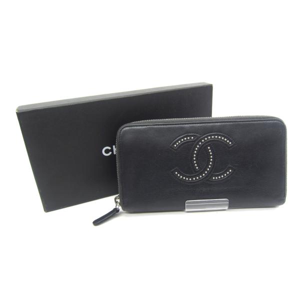 CHANEL（シャネル） ココマーク スタッズ ラウンドファスナー
