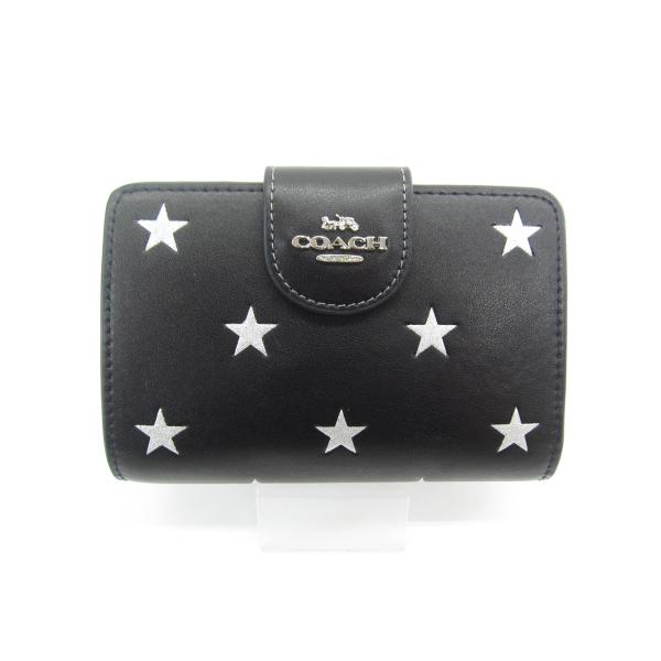 ⚠️わけあり品⚠️COACH 2つ折り財布 メンズ ブラック スター 星 新品未使用 COACH 2つ折り財布 メンズ ブラック スター 星