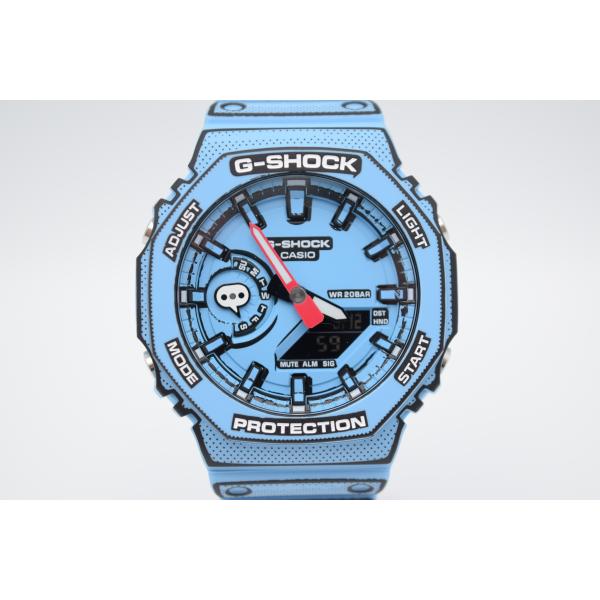 未使用 CASIO カシオ G-SHOCK THEME GA-2100MNG-2AJR マンガ ブルー タグ付き 腕時計▽Y4314
