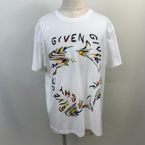 美品✨GIVENCHY ジバンシィ ミラージュロゴプリント Tシャツ ホワイトS GIVENCHY（ジバンシィ） ミラージュロゴプリント Tシャツ 半袖