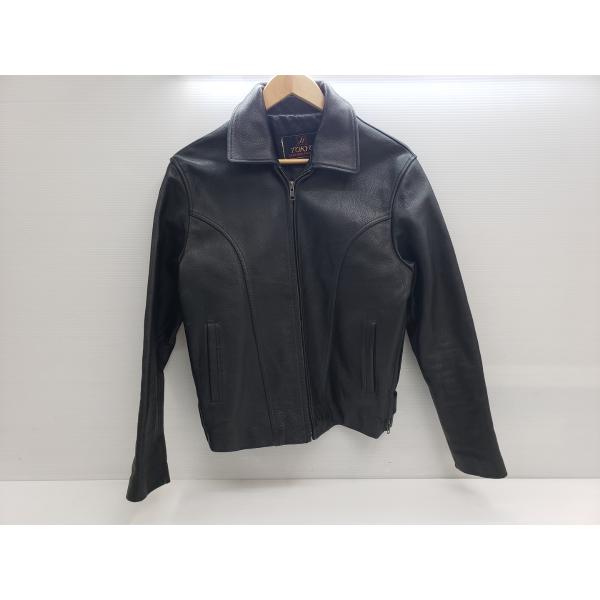 舶来堂 H TOKYO ジップレザージャケット 東京 上野 キャロル XL 美品 舶来堂 TOKYO レザージャケット 革ジャン ブラック サイズM 襟付き