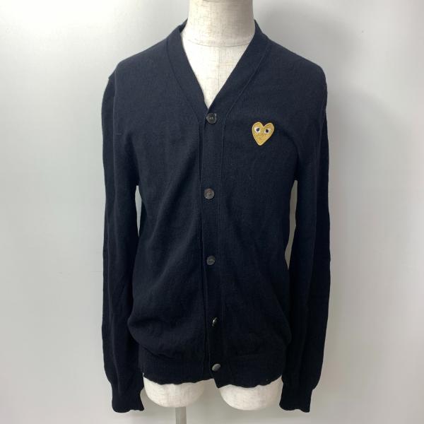 プレイコムデギャルソン　ウールニットカーディガン　 Sサイズ　ブラック PLAY COMME des GARCONS プレイ コムデギャルソン カーディガン ニット
