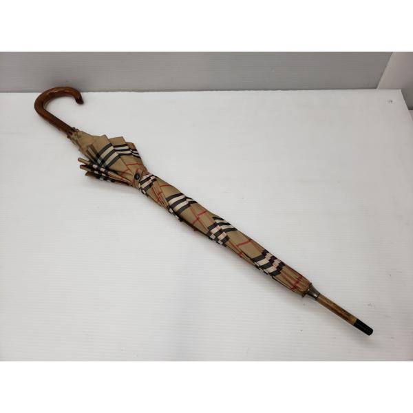 お値下！90'オールドバーバリー『BURBERRYS』の木製ノバチェック雨用長