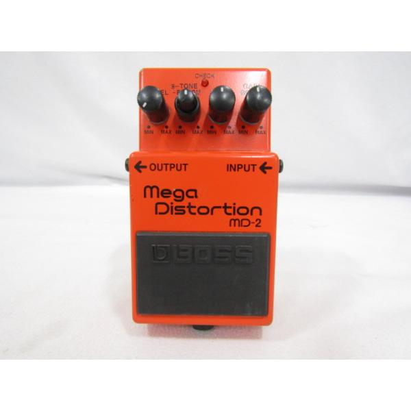 BOSS ボス Mega Distortion MD-2 ディストーション Made in TAIWAN アダプターPSA ギターエフェクター 動作確認済み 中古品★090411