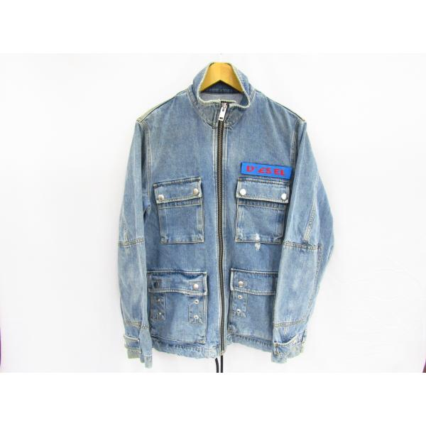 美品 DIESEL ディーゼル デニムジャケット ロゴ ワッペン Gジャン L DIESEL（ディーゼル） DIESEL M-65 デニムジャケット ロゴワッペンY2K