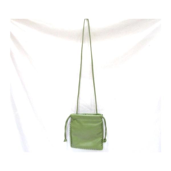 VASIC（ヴァジック） レザーショルダーバッグ グリーン 若草色 中古品