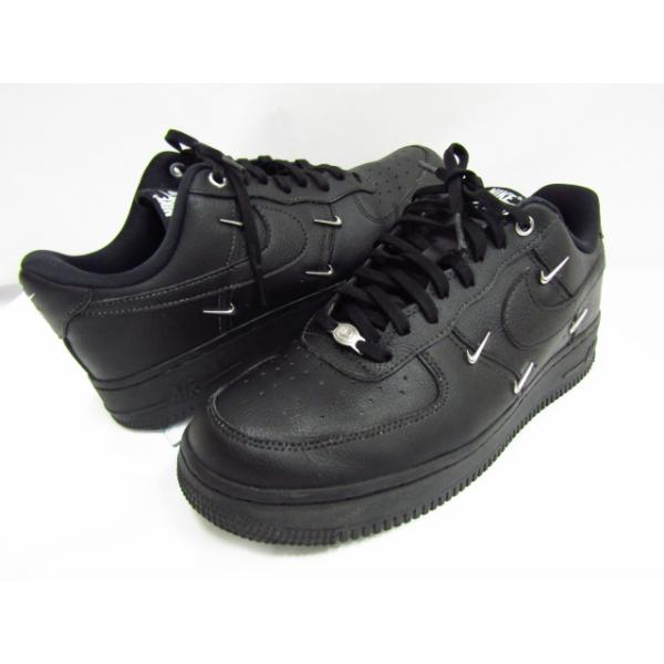 Nike Women's Air Force 1 Low Black/Metallic Silver HQ1180-001 ナイキ ウィメンズ エアフォース1 ロー 27.0cm 本体のみ 中古品◆131215