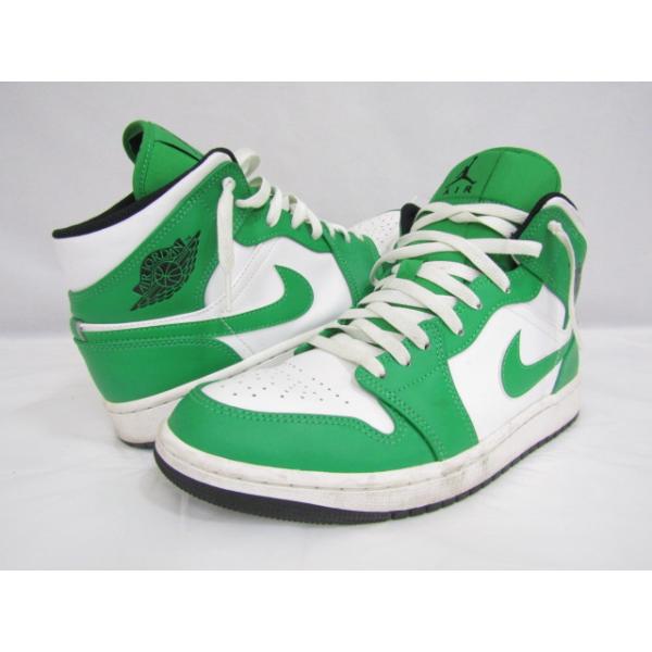 Nike Air Jordan 1 Mid "Lucky Green" ナイキ エアジョーダン1 ミッド ラッキーグリーン DQ8426-301 靴のみ 27.0cm 中古品◆131432